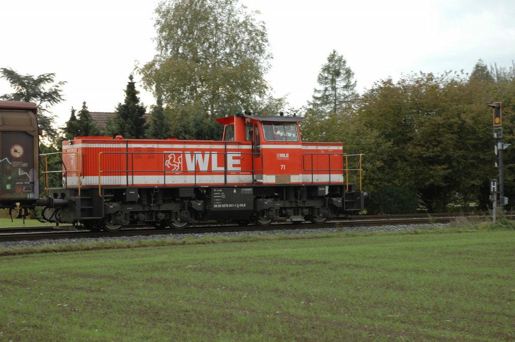 WLE 71 mit geschmischtem Gterzug Richtung Beckum