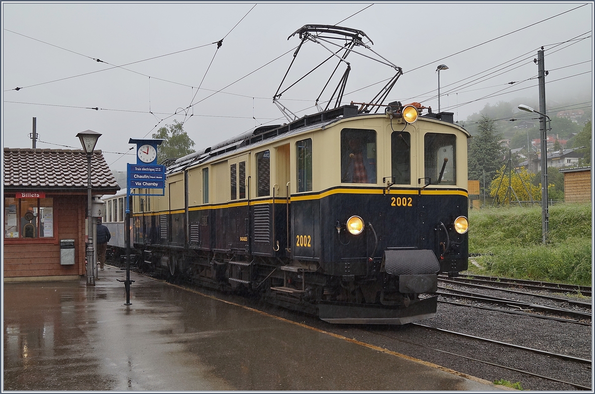 Der hervorragend restaurierte MOB FZe 6/6 2002 in Blonay.
13. Mai 2018
