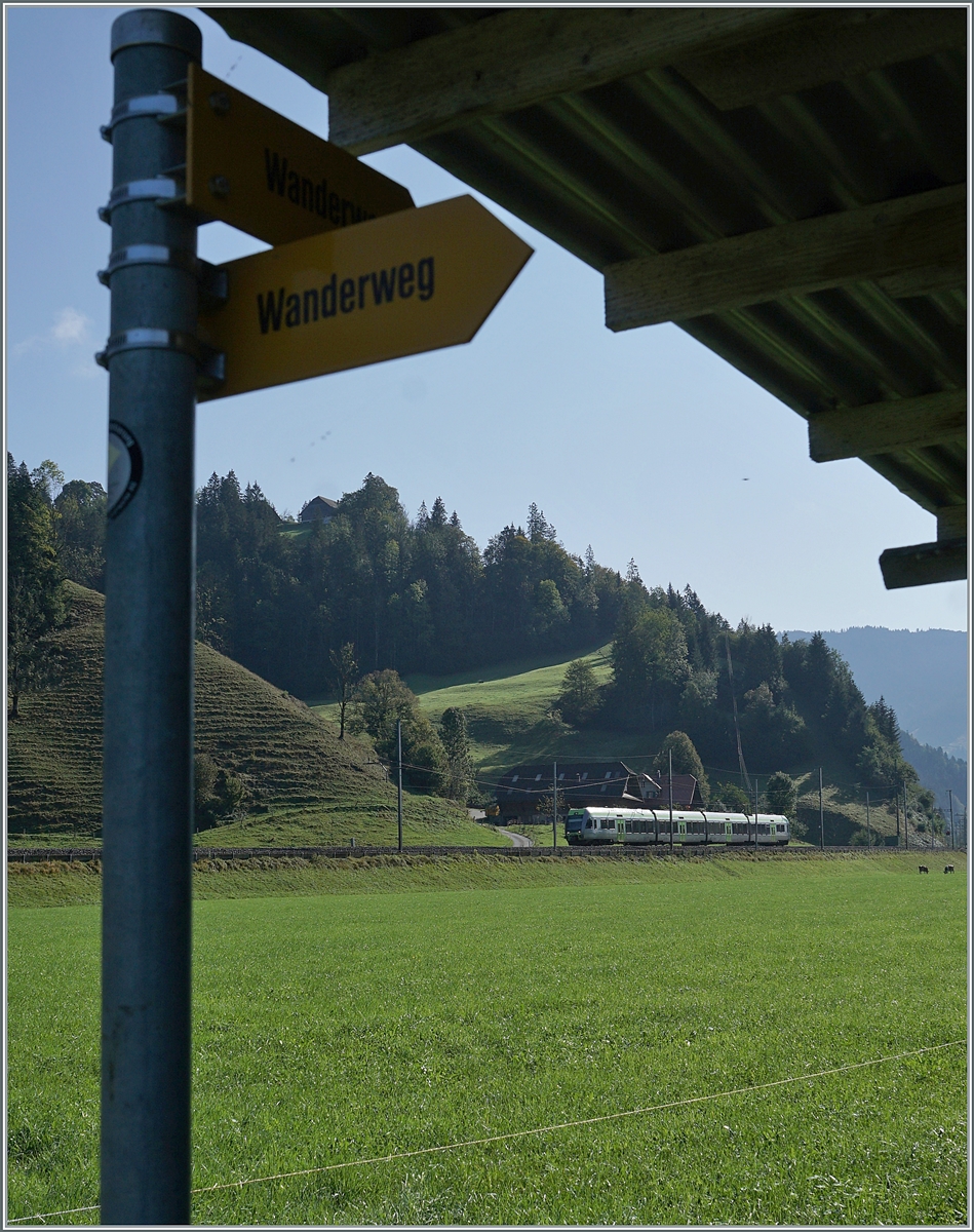 Ein BLS RABe 535 im Grenzgebiet Emmental/Entlebuch bei Trubschachen. 

30. Sept. 2020