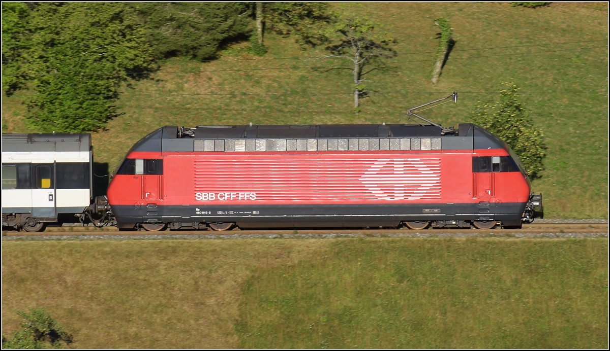 MEC R�mlingen und seine Modelleisenbahn im Massstab 1:1 mit Re 460 045-0. August 2018.