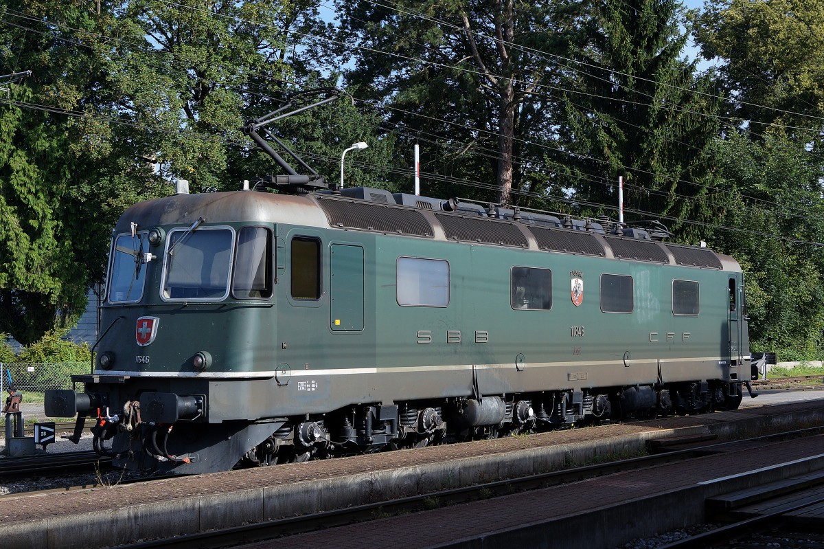 SBB: Re 6/6 11646  BUSSIGNY  mit Revisionsdatum R1 Be 18.07.14 bereits am 19.07.2014 in Gerlafingen aufgenommen.
Foto: Walter Ruetsch