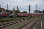 Radexpress Bodensee I.

Die 218 417 als Zugpferd der Hochrheinbahn kam als willkommene Zugabe zum Radexpress Bodensee daher und bot Gelegenheit für ein Bild mit 218 256 der NeSA. Für den Fotografen eine besonders nette Dreingabe. Singen, Juli 2024.