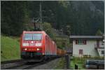 DB 185 118-7 mit einer Schwesterlok beim  Pfaffensprung  auf dem Weg Richtng Süden.