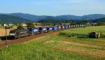 Für SBB Cargo International ist die E 189 282 im Einsatz, hier am 06.08.2015 bei Kollmarsreute