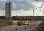 RE der Gäubahn im Bereich der S21-Baustelle.