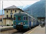 Ein FS ALe wartet in Tirano auf die Abfahrt nach Sondrio.