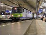 Ein weiteres Bild einer SBB Re 4/4 II Prototypenlok: die BLS Re 420 509 steht mit BLS Wagen in Bern und ist augenscheinlich gerade hier angekommen.