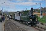 La DER de la Saison! Saisonabschlussfeier der Blonay-Chamby Bahn 2023: Die G 3/3 N° 5 wartet mit ihrem Zug in Blonay auf den Gegenzug.