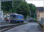 Die MOB Gem 2/2 2504 rangiert in Chamby bevor sie sich auf den Weg in Richtung Les Avants macht.