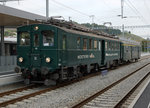 VHE/ Verein Historische Eisenbahn Emmental:
Anl�sslich der Huttwiler Dampftage 2016 fand am 1. Oktober ein interessantes Triebwagentreffen statt.
Sonderzug mit dem BDe 3/4 43 in Huttwil kurz vor der Abfahrt nach Sumiswald.
Foto: Walter Ruetsch