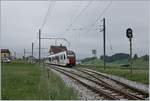 Der TPF Be 2/4 101/ B / ABe 2/4 101 von Palézieux nach Bulle als S50 unterwegs beim Halt in La Verrerie.