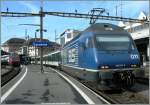 Die BLS Re 465 011-5 in einem Walliser IR Umlauf Genève Aéroport - Brig.