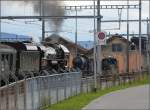 Mikado 141 R 1244 in Romanshorn mit einem Sonderzug nach Brugg.