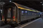 Schlafwagen der ÖBB am Ende des Nachtzugs Richtung Balkan.