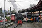 Viel Dampf in Vevey für den Riviera Belle Epoque Zug nach Chamby und - was ich zur Zeit der Aufnahme nicht wusste - einen weiteren Extrazug der B-C nach Chaulin für eine Gruppe.