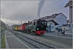 La DER de la Saison / Das Saison Ende der Blonay Chamby Bahn 2024 - Die SEG G 2x 2/2 105 der Blonay Chamby Bahn wartet mit ihrem Riviera Belle Epoque Zug auf die Abfahrt nach Vevey.