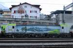 BLS 475 437 steht am 30 Dezember 2025 abgestellt in Spiez.
