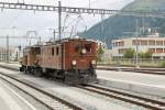 Jubil�um,125 Jahre RhB.Museumslok Ge4/6 Nr.353(SLM/MFO 1914)und Ge6/6 I Nr.415(SLM/BBC 1929)beim unsetzen in Samedan.Eine Ge4/6,die Nr.391(SLM/AEG 1913)befindet sich im Deutschen Technikmuseum in