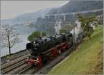 Ein ausfahrender Regionalzug in Villeneuve bremste die Fahrt der 01 202 für einen Augenblick und bot die Gelegenheit für weitere Bilder.