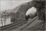 Nach einer Pause in Vevey ging die Fahrt der 01 202 weiter Richtung Wallis, vorbei am Château de Chillon.
