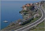 Blick auf Rivaz mit einem SBB RABe 523 auf dem Weg in Richtung Aigle.

30. M�rz 2025
