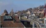  Fernverkehr  auf der Train de Vignes Strecke: der für den Fernverkehr beschaffte SBB Flirt3 RABe 523 503  Mouette  (RABe 94 85 0 523 503-6 CH-SBB) ist als S7 auf der Train de Vignes Strecke