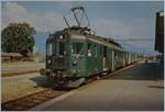 Der BDe 4/4 1625 als Regionazug von Monthey - Gingolph (Suisse) bei der Ankunft in Bouveret 21.