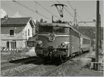 Wie fr�her: die SNCF 25 236 in Uriginalzustand f�hrt mit einem TER nach Lyon in Russin durch.