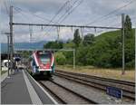 Der SBB LEX RABe 522 230 wartet in La Plaine auf die Rückfahrt nach Genève.