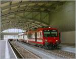 Und so sieht der ganz neue Bahnhof von Le Brassus aus!   Zwei Bahnsteiggeleise und eine Bahnhofshalle - Nicht gerade Berlin Hbf oder Liège Guillemins, aber immerhin...