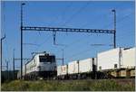 Die Rail Care Rem 476 453-6 VAUD (UIC 91 85 4476 43-6 CH-RLC) erreicht von Genève La Praille kommend  Vufflens la Ville; auf dem Nebengleis wird bereits die Abfuhr für die Rückfahrt bereitgestellt.
29. August 2018 