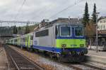 BLS: RE Bern-Luzern mit der Re 420 501-9 ex SBB bei der Einfahrt Langnau im Emmental am 11.