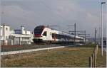 Der RABe 524 109 als S 50 kurz nach Stabio auf seiner Fahrt nach Varese.