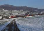 TGV-Lyria 4721 muss wegen Verspätung zur Strafe über den Bözberg.