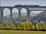 Be 6/8 III 13302 als �berraschung auf dem Eglisauer Viadukt.