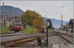 Der CEV MVR BDeh 2/4 N° 75 erreicht, von Les Pleiadas kommend, Blonay.