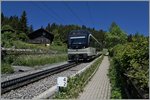 Der MVR SURF GTW ABeh 2/6 7502  Blonay  zwischen Les Pléiades und Lally.