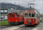 CEV HGe 2/2 N° 1 und BDhe 2/4 N° 74 in Blonay.