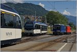 Während sich die mittlerweile dominierenden MVR SURF ABeh 2/6 in Blonay kreuzen, warten die  beiden  Klötzchen , der MOB Gem 2/2 2502 und der MVR HGem 2/2 2501 auf weitere Test zu ihrer