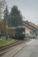   La DER 2021 du Blonay-Chamby - Der CGTE (Compagnie genevoise des tramways électriques) Fe 4/4 151 mit Beiwagen erreicht Blonay.