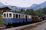 Als Erg�nzung zu den Aufnahmen des De 4/4 28 der MOB von Walter Ruetsch und Stefan Wohlfahrt hier eine Aufnahme des Triebwagens, der damals noch als BDe 4/4 28 unterwegs war, vor einem G�terzug im