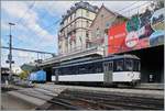 Der MOB Be 4/4 1006 (ex Bipperlisi) steht abfahrbereit in Montreux.