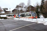 Der Nankai-Konzern, Partnerbahn der MOB: Der MOB Triebzug Bt 242 - Be4/4 5002 - ABt 342 mit Vollwerbung für die Nankai Bahn und insbesondere deren Linie zur Tempelstadt Kôyasan.