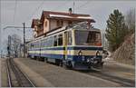 Der Rochers de Naye Beh 4/8 als Sch�lerzug nach Haut de Caux (und somit ohne Vorstellwagen) in Caux.