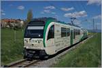 Ein BAM Regionalzug bestehend aus Be 4/4 und Bt 54 nach Apples erreicht Pampigny-Sévery.