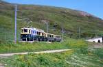 Im Juni 1990 hat sich BDhe 4/4 116 auf den Weg von der Kleinen Scheidegg in Richtung Lauterbrunnen gemacht