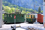  Aus dem Leben der Wengernalpbahn Lok 54 : Jetzt trägt die Lok die Inschrift  Büetzer Buebe , Lauterbrunnen, 25.Juni 2019 