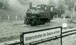 Dampfloks der Waldenburgerbahn: Im Jahre 1963 steht die noch unrestaurierte Lok 5 als Denkmal am Bahnhof Liestal.