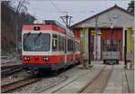 Schon ein Jahr Geschichte: die 75 cm Waldenburger Bahn. BDe 4/4 11 in Waldenburg. 

21. M�rz 2021
