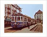 Der BLT Be 4/4 N� 12 wartet mit einem Regionalzug nach Rodersdorf in der Zugsausgangsstation  Basel Heuwaage auf die Abfahrt. Die Zeit dieser Z�ge bei der BLT war schon gez�hlt, sie sollten nur noch ein knappes Jahr hier verkehren, anschliessend wird die Strecke auf  Trambetrieb  umgebaut, was bedeutet, dass unter anderem s�mtliche Weichenherzen ausgewechselt werden m�ssen. 
Doch das Ende der Triebwagens war noch nicht gekommen, etliche Jahre sp�ter sollte ich erneut Gelegenheit bekommen diesen Triebwagen zu sehen...

Analogbild vom 27. Dezember 1983